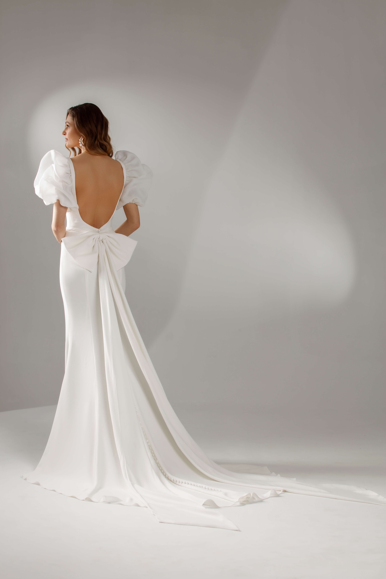 Jarice Fit and flare trouwjurk Nea achter