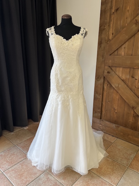 Diane Legrand Fit and flare Mermaid trouwjurk voor klein